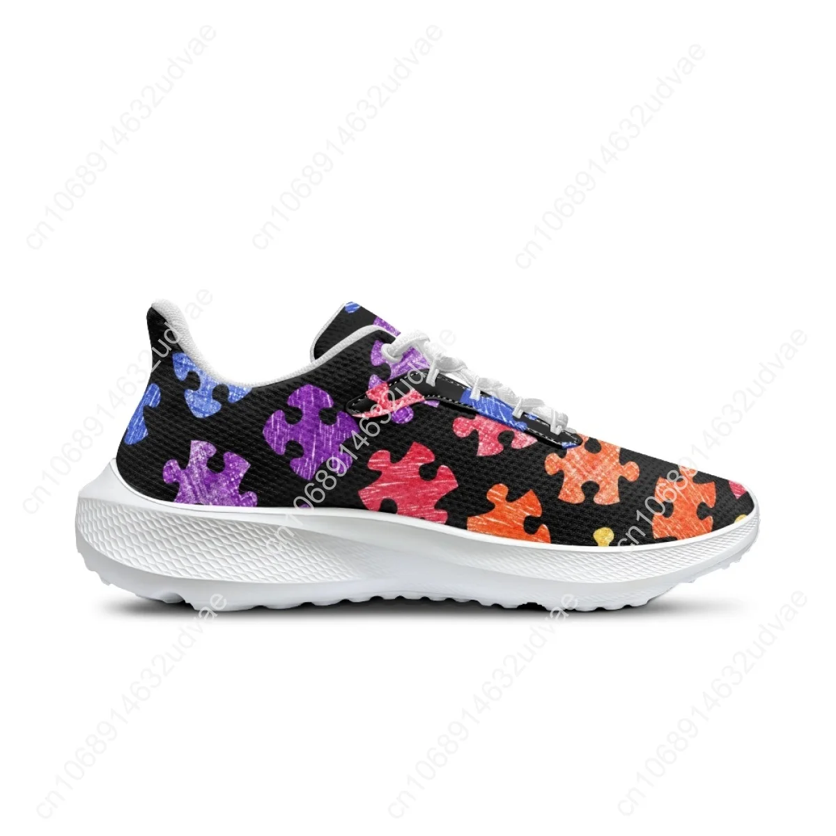 Colorful Autism Sport Sneakers for Women Lightweight Non-Slip Flats Outdoor Air Cushion Running Shoes Chaussure Hot