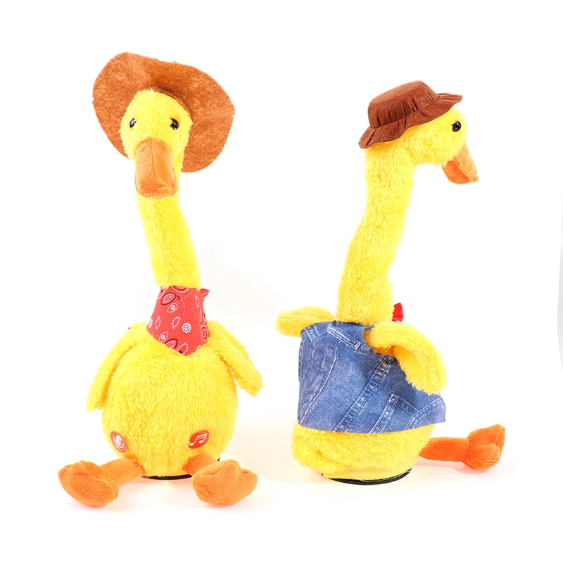 Juguetes de peluche electrónicos de pato bailarín