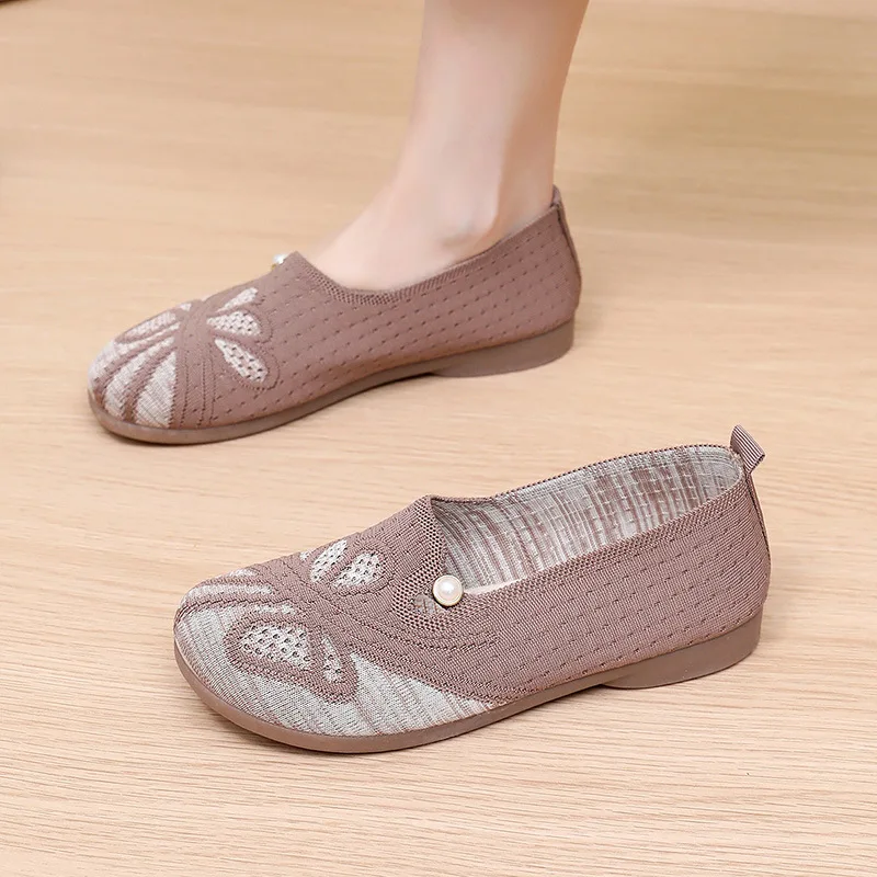 Women's2026 New Breathable Comfortable Casual Shoes Soft Soled One Step Women Loafers Lightweight Fashion Able Flat Shoes