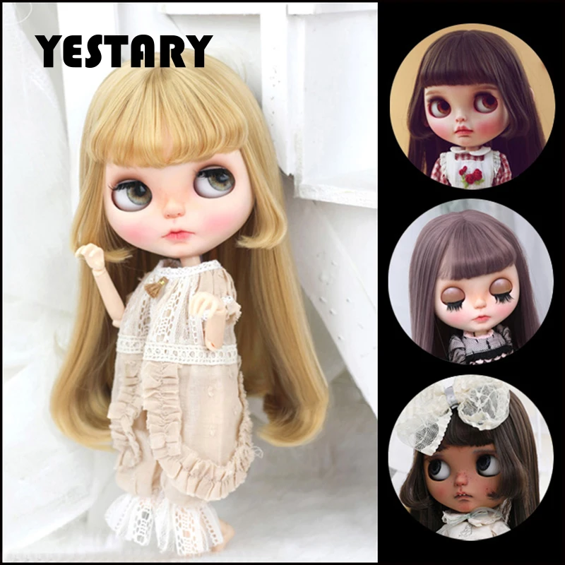 

Парик для куклы YESTARY BJD для кукол блайз, аксессуары для кукол, парик, игрушка, фотография, искусственные волосы, высокотемпературная шелковая принцесса, режущие девушки