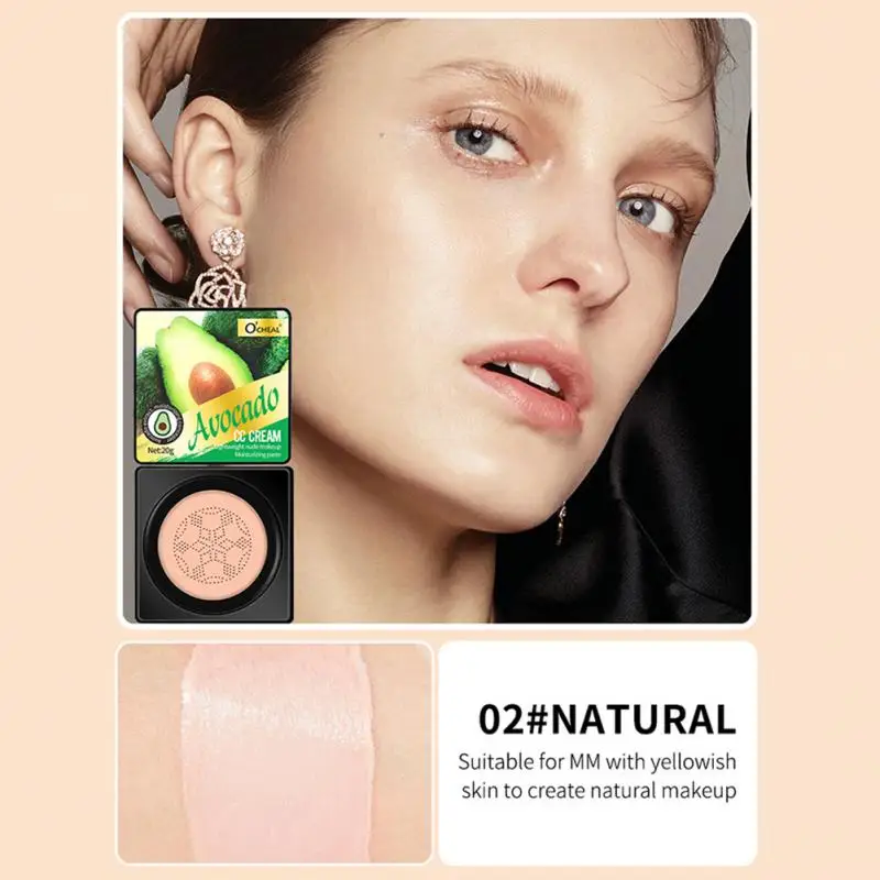 

Sdattor Small Mushroom Head Air Cushion Moisturizing Concealer Isolation Brighten BB Cream Liquid Foundation Face Base Beauty Co