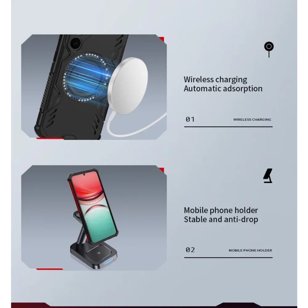Enhanced Shockproof Magnetic Armor Phone Case - Durable Protective Cover