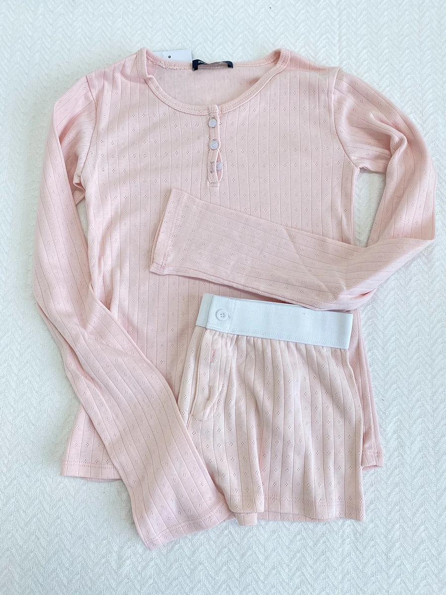 Eyelet Pink set