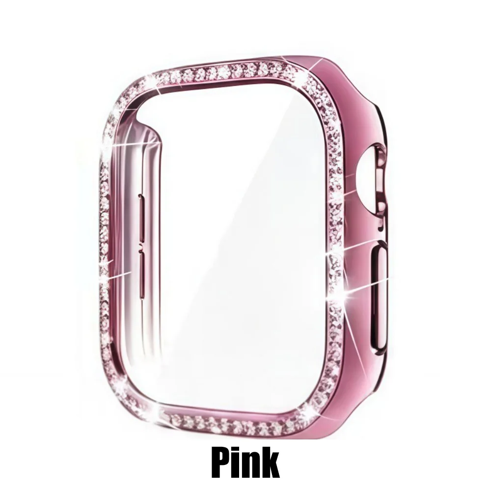 Luxurious Bling Diamond PC Case with Tempered Glass Screen Protector