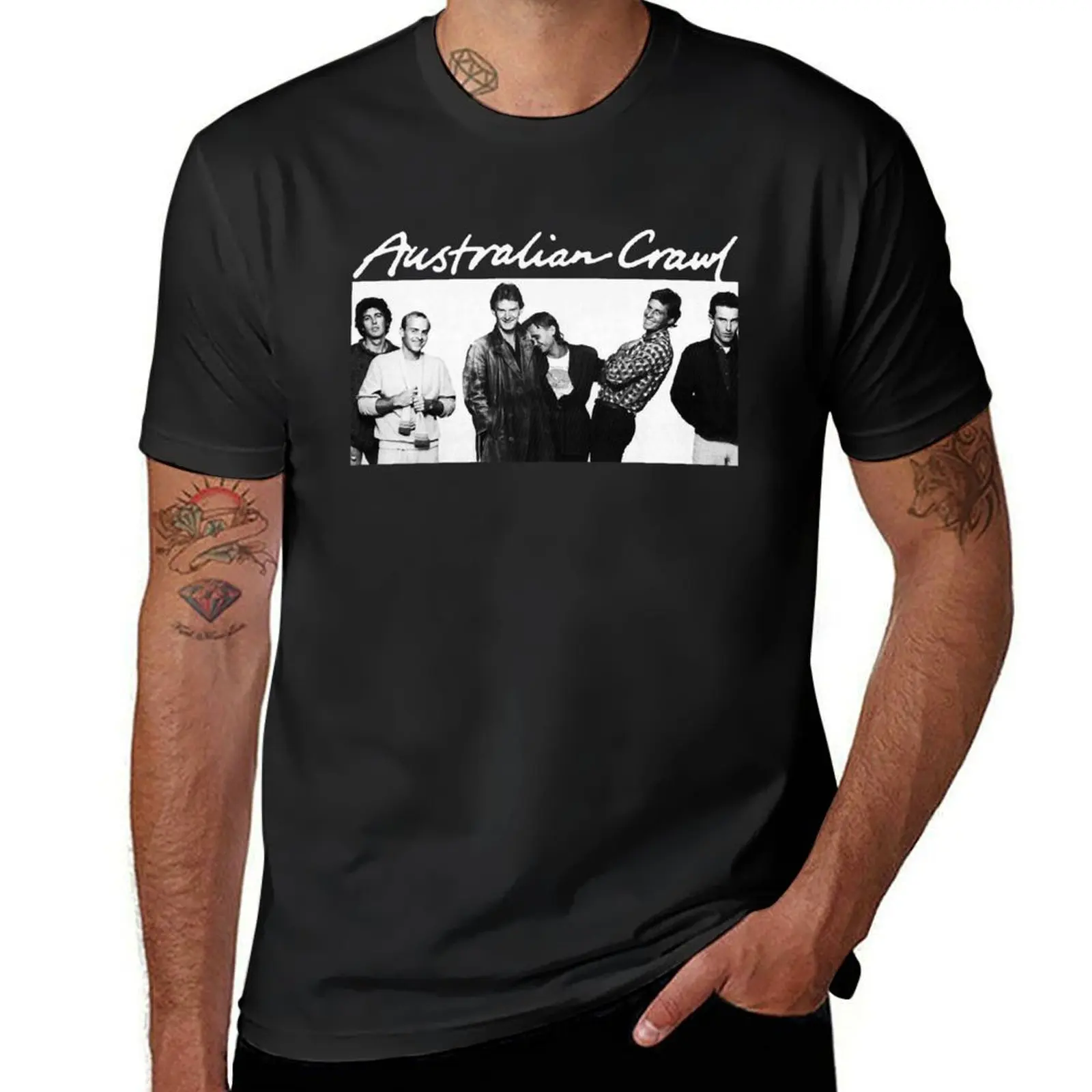 

AUSTRALIAN CRAWL BAND T-shirt cute clothes plus sizes customs design your own t shirt for men