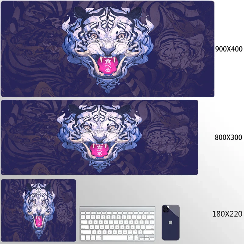 thumbnail image 1 of Alfombrilla de ratón con diseño de dragón, tapete de escritorio en blanco y negro, para ordenador portátil, teclado de Anime japonés para videojuegos, alfombrilla de goma para mesa, alfombrilla para r, 1 of 5