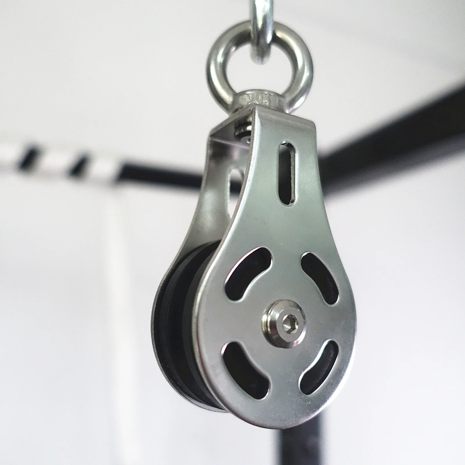 Fitness Cable Pulley Silent 360 Degree Rotation Stainless Steel Surface Smooth Durable Attachment for DIY Home Gym
