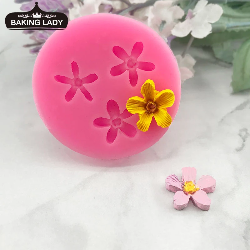 

Beautiful Mini Small Flower Silicone Mould DIY Cake Decoration Tools Chocolate Fondant Dessert Decoration Mould Cupcake DIY