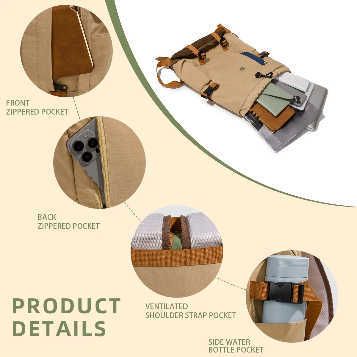 Outdoor Backpack Lightweight Mountaineering Bag Hiking Climbing Equipment Full Set Fitness Multi-Functional Cycling Backpack Drawstring Bag Student Backpack Large Capacity