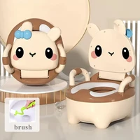Children's Pot 1-6 Years Old Upgraded Cute Rabbit Baby Toilet Seat Baby Potty Portable Stool Boys & Girls Safe Trainer Seat WC 1