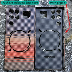 Premium Real Carbon Fiber Aramid Super Ultra Thin Lightweight Case for ZTE nubia Red Magic 11S Pro+ (Sunset)