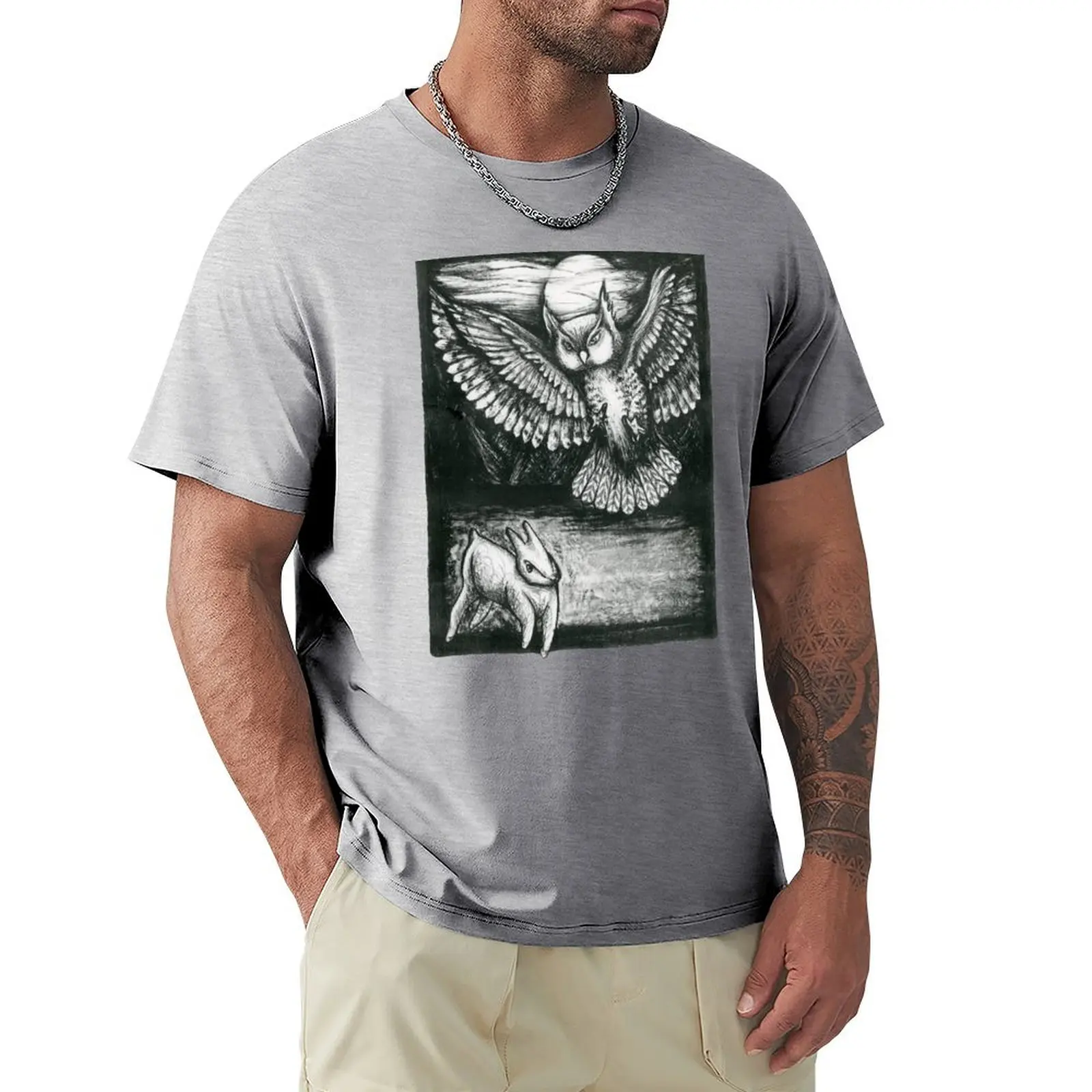 

A Winter Night Lithograph T-Shirt sweat summer top summer tops Men's t shirts