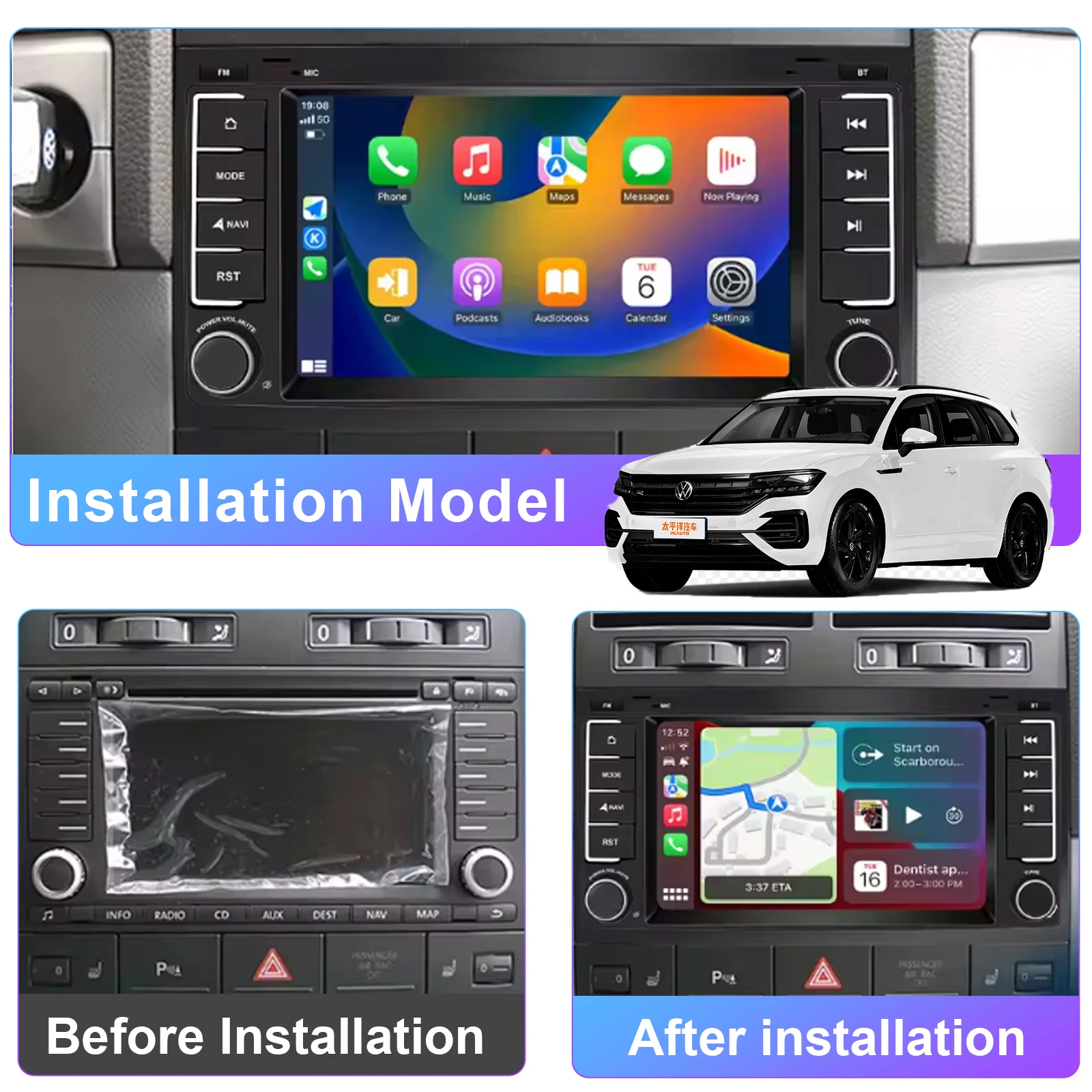 6.2"Android Car Radio for VW Volkswagen Touareg T5 Transporter Multimedia Player