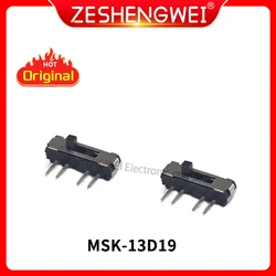 20Pcs MSK-13D19 3-speed 4-pin Patch Small Toggle 3-speed Side Horizontal Toggle Switch Micro Connector Switch