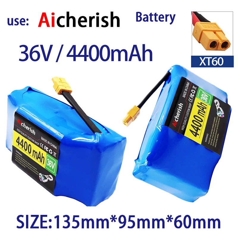 

36V 4400mAh 6000mAh 12000mAh High-Powered 18650 Lithium Battery For Electric Self Balancing Scooter HoverBoard Unicycle Battery