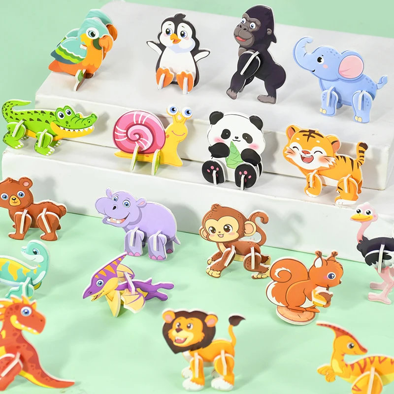 30Pcs Mini Animal DIY Paper Jigsaw Puzzles Toy for Kids Birthday Party ...