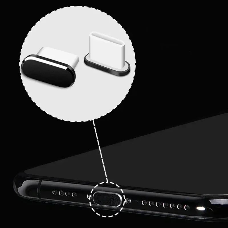 Universal Phone Charging Port Dust Plug & Cleaning Brush Set - Enhanced Port Protection & Maintenance Kit