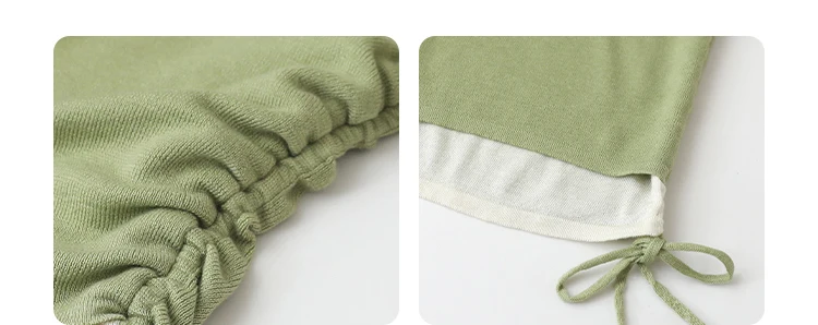 CHIC VEN New Korean Women Sweaters Slim Pullover Design Female Top O Neck Drawstring Waist Knitted Jumpers Spring Summer 2025