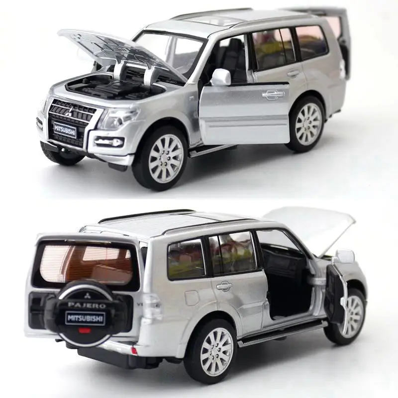 Caipo 1:32 Scale Alloy Die-casting Mitsubishi Pajero Off-road Vehicle Children's Toy Car Model Sound And Light Pull Back