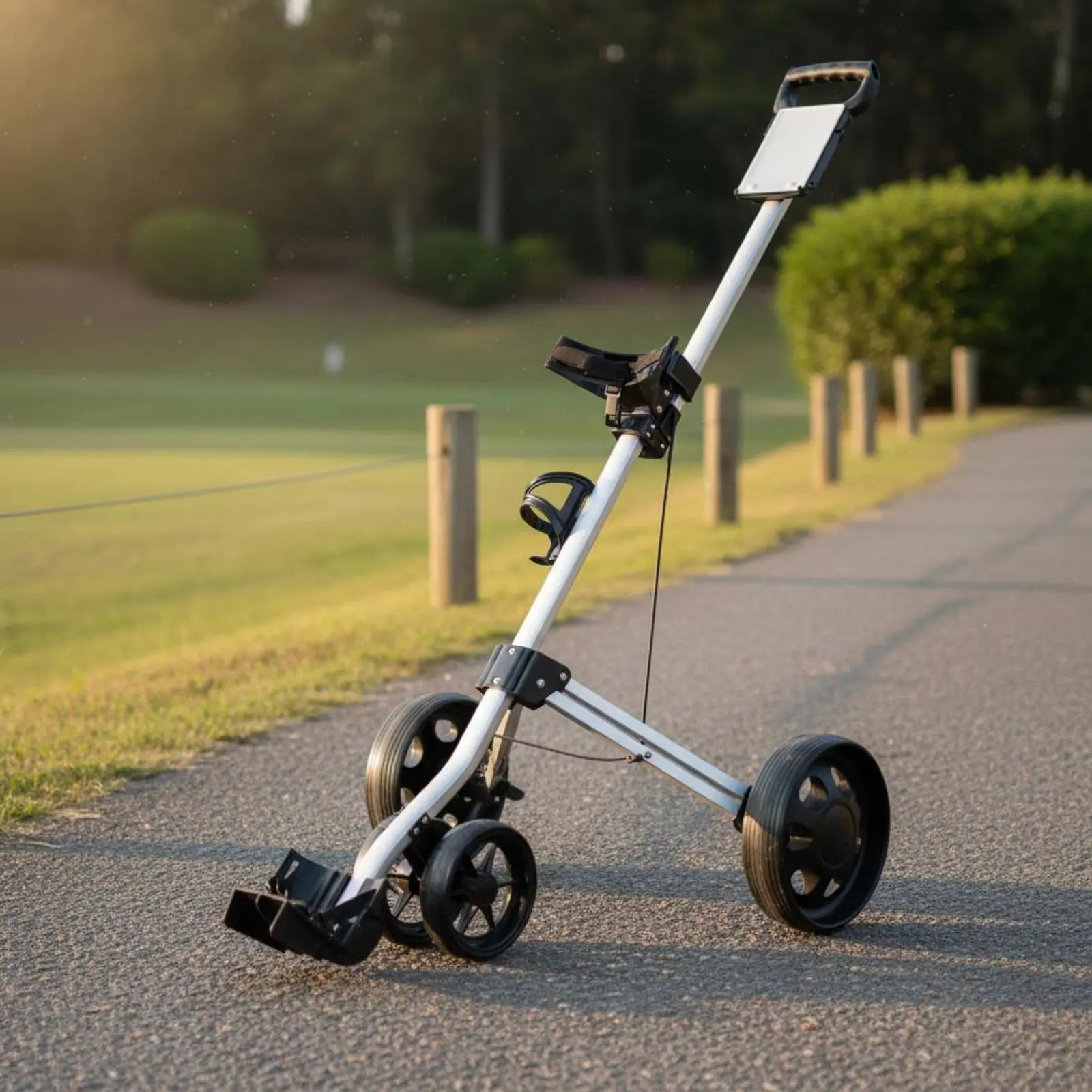 2륜 스포츠 푸시 카트 공간 절약형 수납 접이식 스포츠 풀 카트 견고한 프레임 손쉬운 롤링 휠