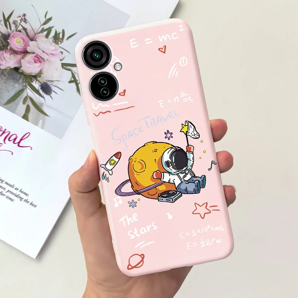 Fashion Cartoon Soft Silicone Black Pink Phone Case Cover