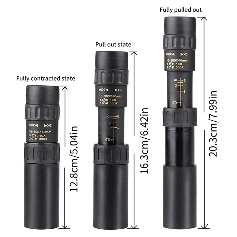 10-300*40 HD Monocular Telescope Long Range Zoom For Outdoor Hunting Camping Tourism High Power Compact Monocular for Adults Kid 6