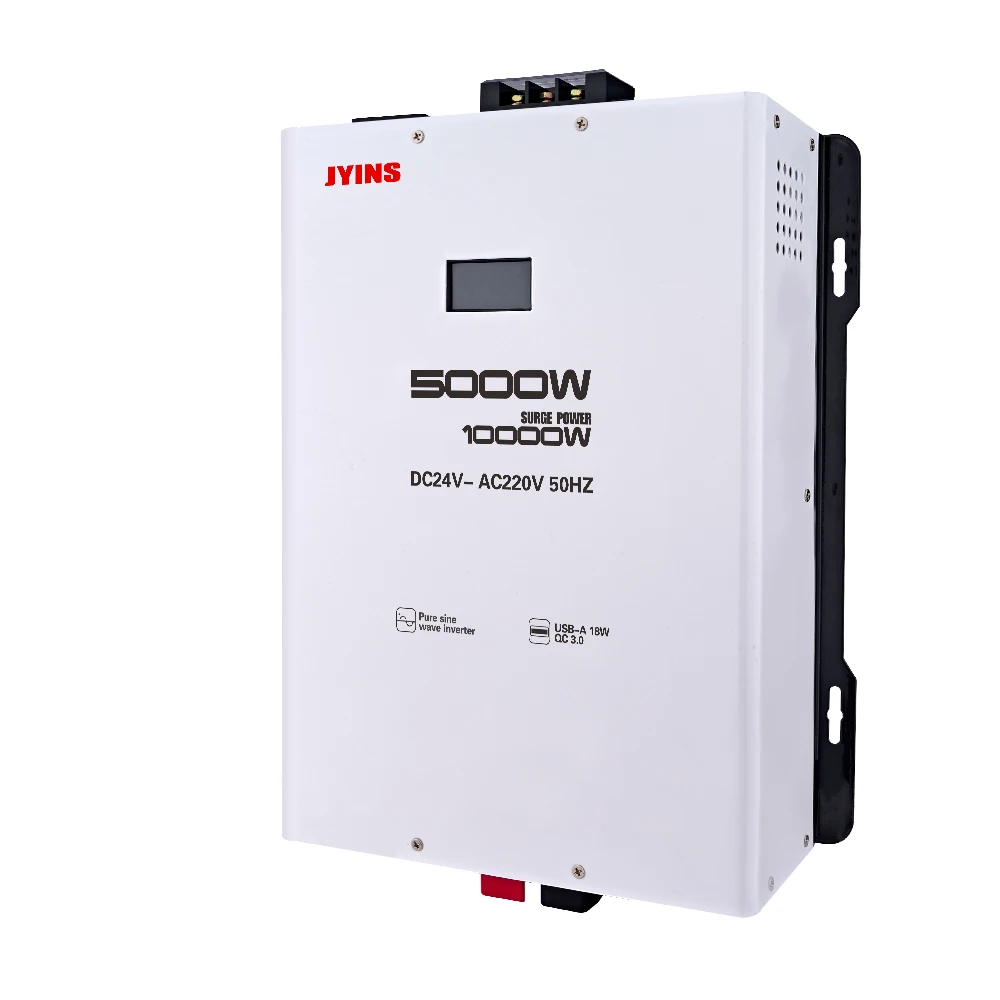 5000W Hybrid Solar Power Inverter 24VDC to 220VAC Pure Sine Wave Single ...