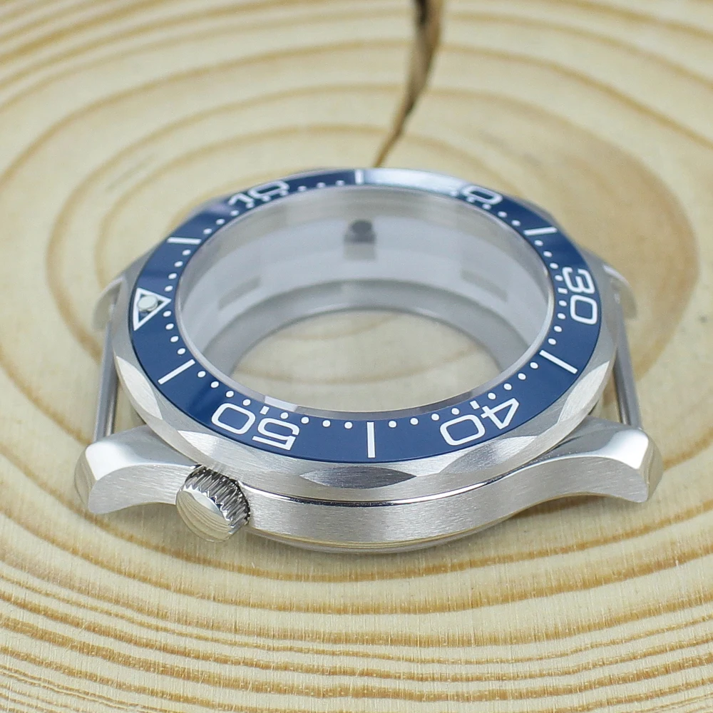 41 mm silbernes Uhrengehäuse, Edelstahlgehäuse, Saphirglas, 10 ATM, für Seamaster 300 NH34 NH35 NH36NH38 Uhrwerk, Uhrenzubehör – Detail 3