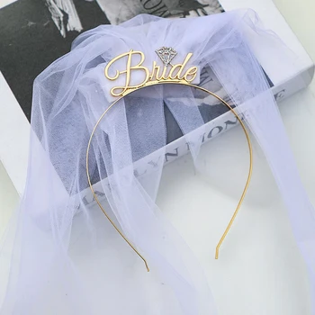 Sposa per essere corona tiara velo fascia addio al nubilato addio al nubilato addio al nubilato foto puntelli matrimonio fidanzamento prova decorazione