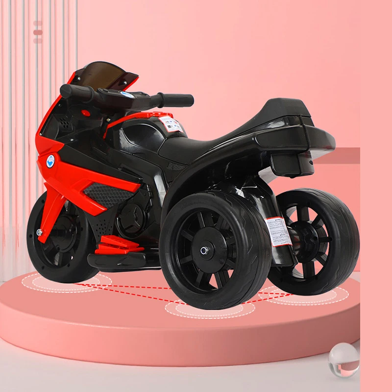 Children Electric Motorcycle Rechargeable Anti-rollover Remote Controlled Toy Motorcycle with Light & Music For 1-3 Years Old