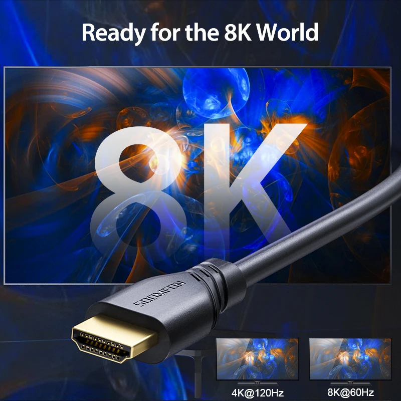 Soompon HDMI 2.1 ̺ 8K/60Hz 4K/120Hz HDMI й ̺ PS5 PS4 Ʈ TV   48Gbps ʰ  ̺