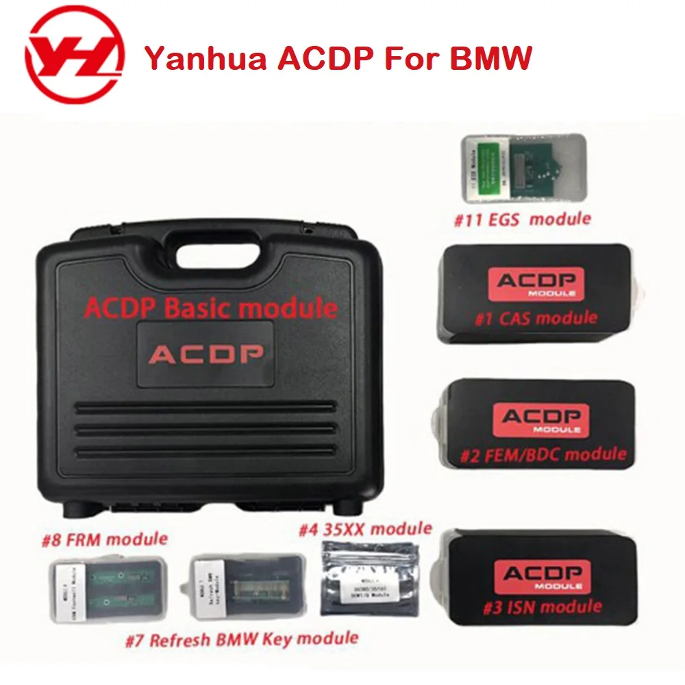 

Yanhua Mini ACDP для BMW полная фотография с модулем 1/2/3/4/7/8/11 всего 7 разрешений