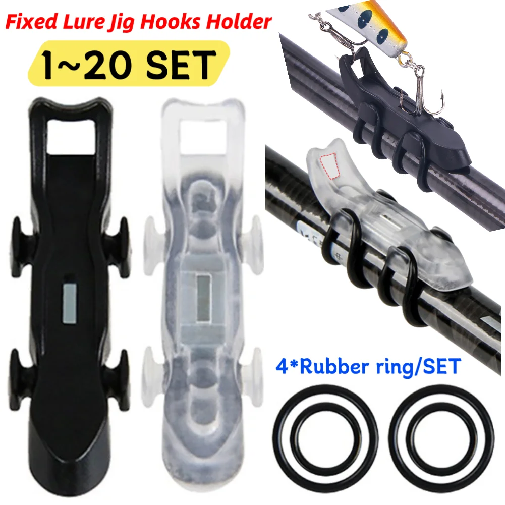 Support appât magnétique fixation élastique leurres hameçon protection canne accessoires
