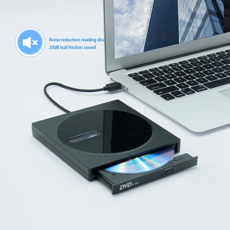 1 PCS USB 3.0 Type C External CD DVD RW Optical Drive Black Plastic DVD Burner Drive For Laptop External CD Player