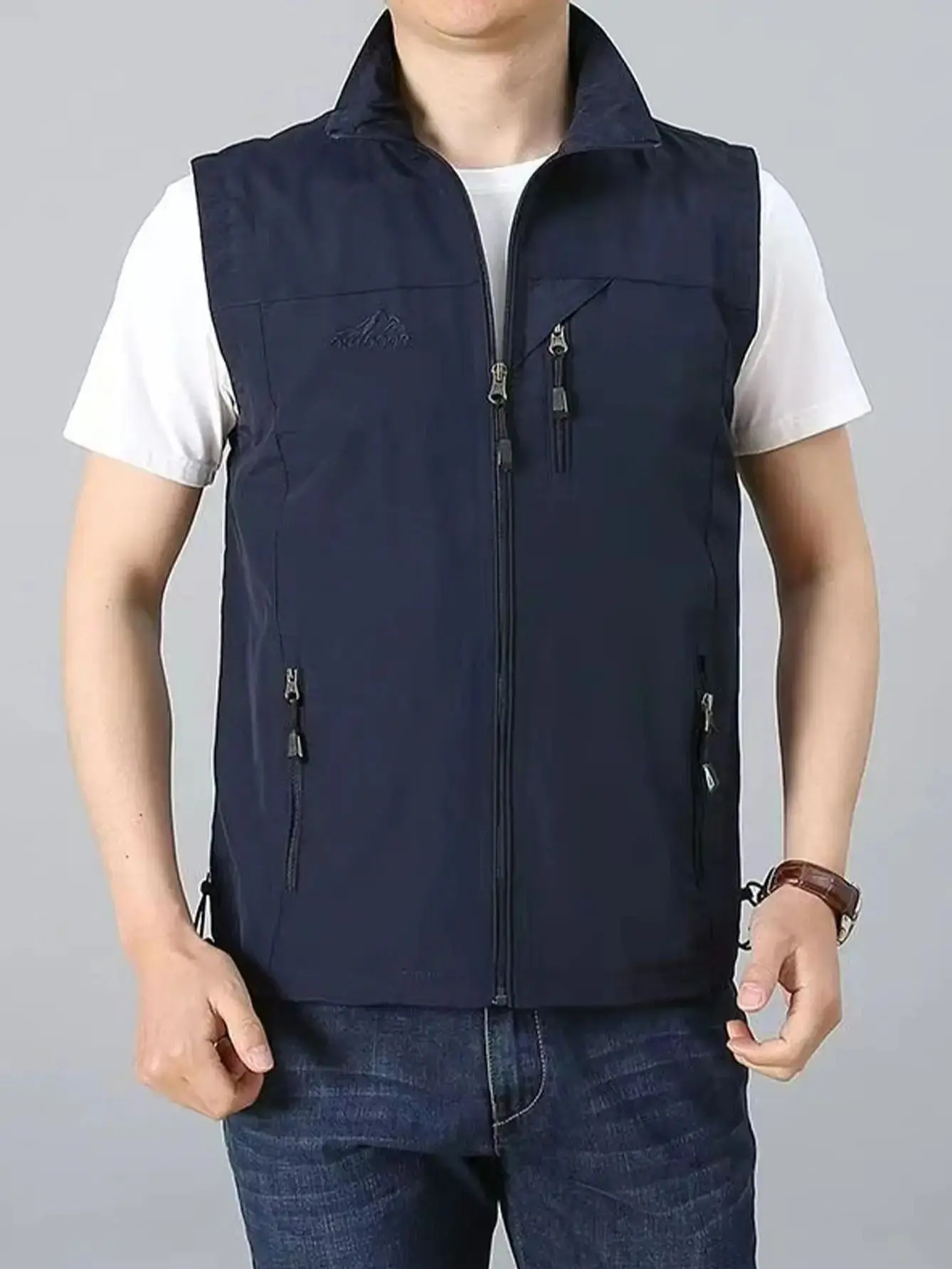 Description Picture 2 of itemWaistcoat men's style new Korean version of loose-fitting workwear trend jacket large casual jacket