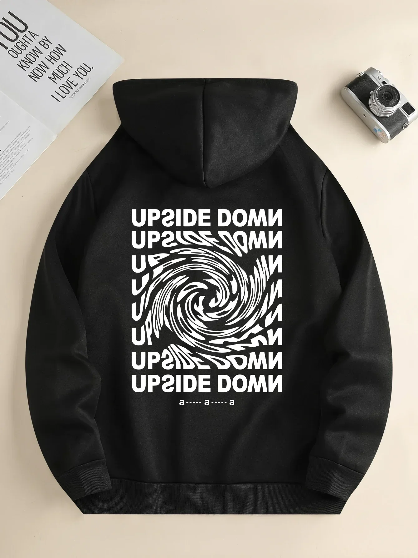 Autumn and Winter Versatile Pattern Printed Casual Hoodies Men's Daily Drawstring Hoodies Long-sleeved Couple Tops S-3XL 4