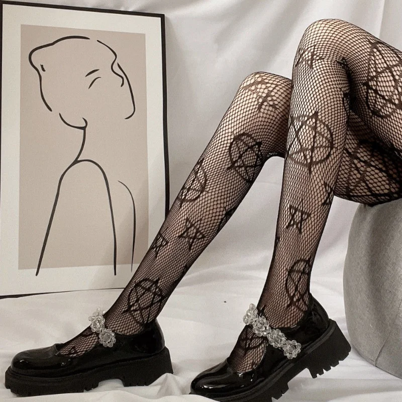 Description Picture 4 of itemSnake Fish Net Tights Goth Punk Women Anime Pantyhose Black Mesh Fishnet Stockings Sexy Harajuku Hosiery JK Lolita Gothic Socks