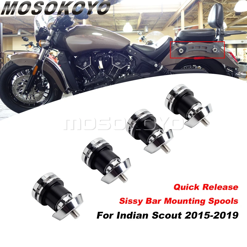 

Aluminum Motorcycle Quick Release Mounting Spools For Indian Scout Sixty ABS Bobber Twenty 100th Anniversary Docking Hardware