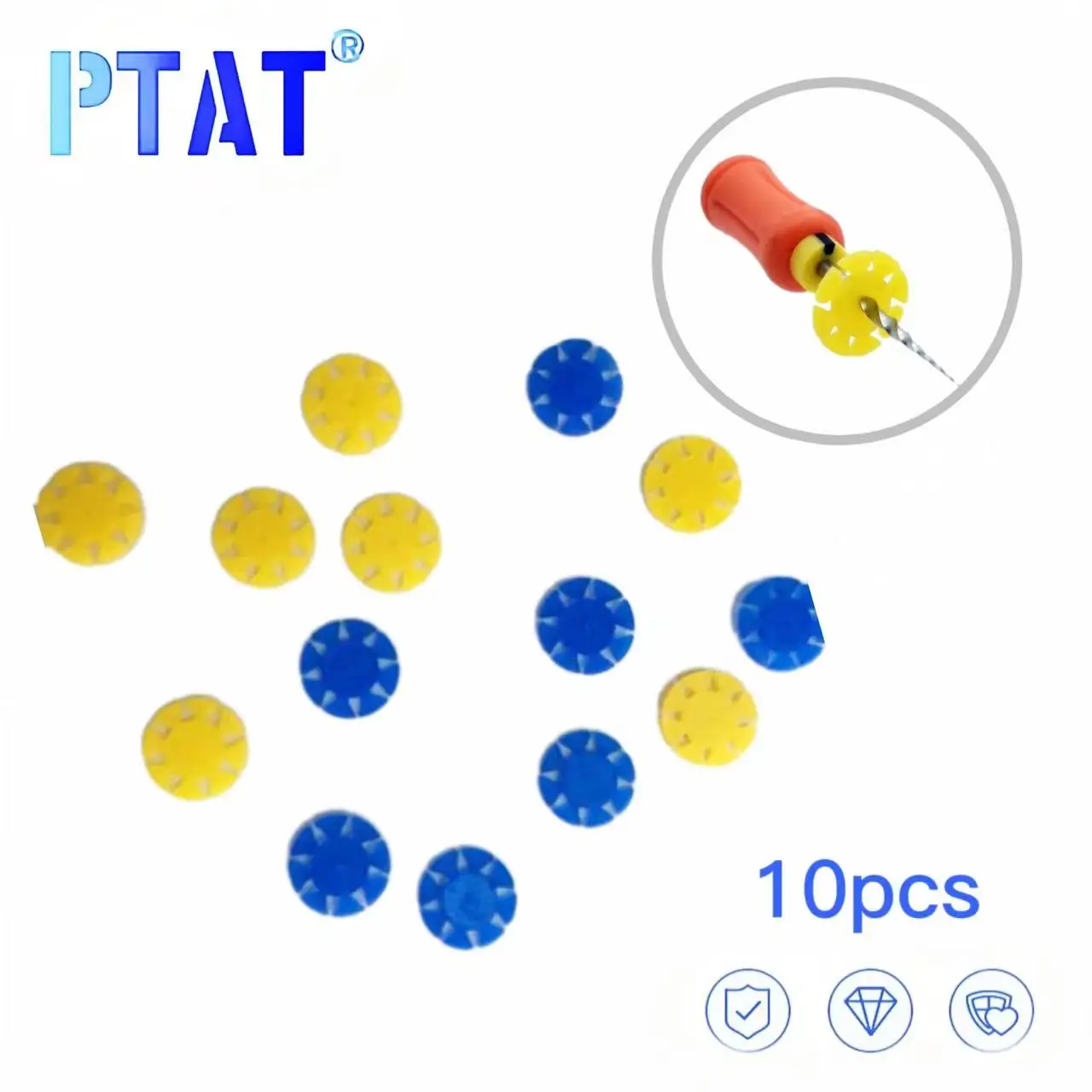 10pcs/bag Dental Endo Files Stoppers Flower Disinfection Marking Circle