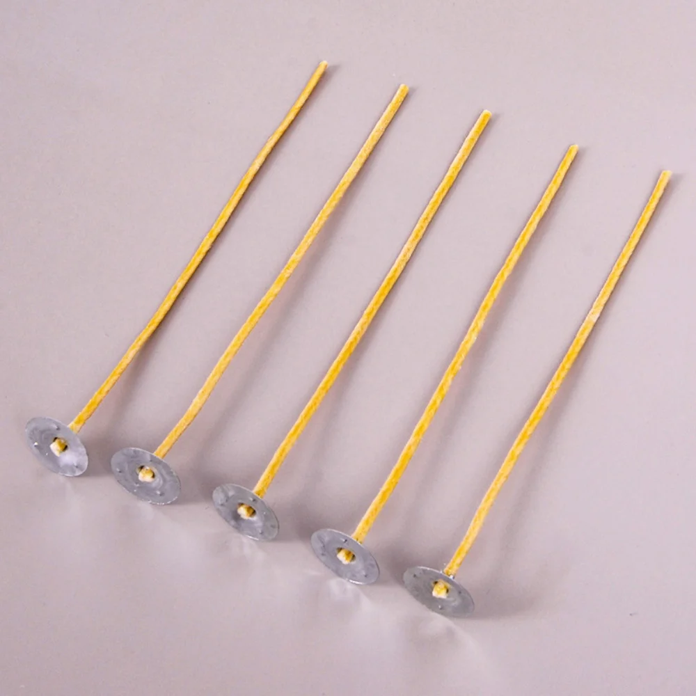 100 Pcs Beeswax Wicks 9-20cm Smokeless With Clip Base Soy Waxed Wicks for DIY Candle Making Party Supplie candle wick candle wicks
