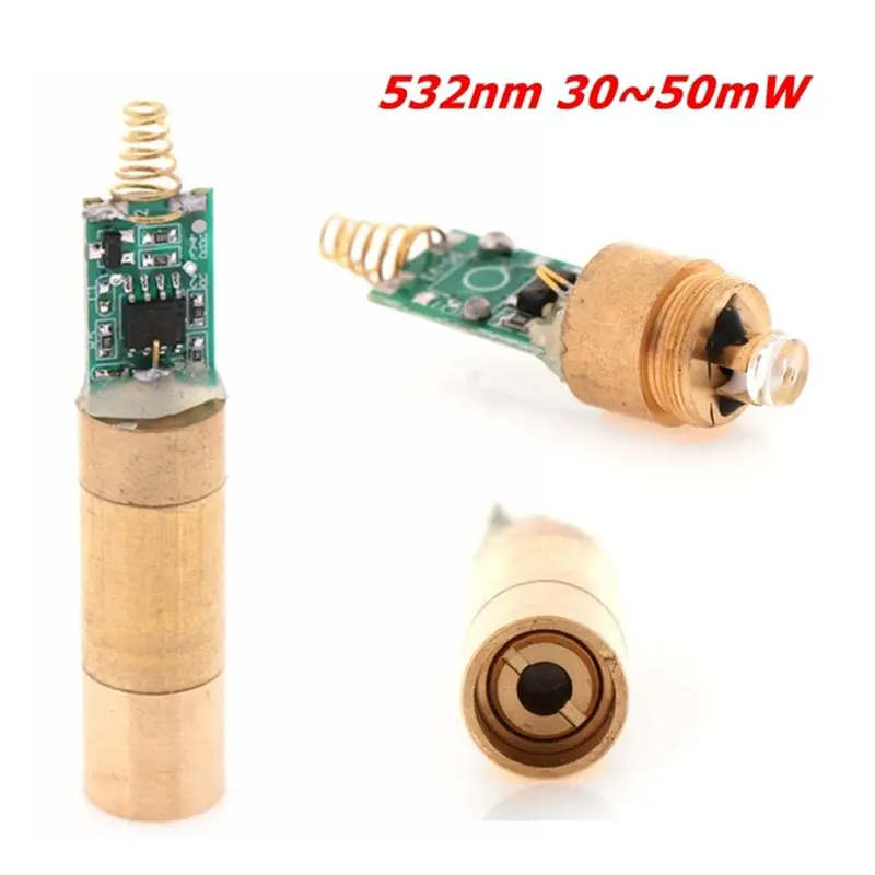 녹색광 모듈 1PCS Whphous 532Nm 30-50Mw 가정용 DIY 프로젝트, 구리 합금 구조