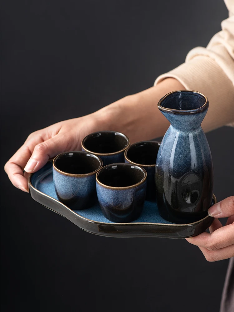 Jagencn cerâmica conjunto de vidro de vinho saquê japonês