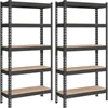 5-Tier Storage Shelves, Set of 2 Garage Storage, Boltless Assembly, Adjustable Shelving Units, Load 1929 lb Each 1