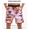 Summer men's hot selling beach pants, casual vacation printed men's pants, comfortable and breathable street clothing 2