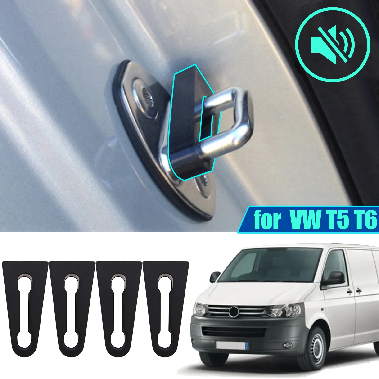 Ammortizzatore Tampone Serratura Per Volkswagen Transporter T5 T6 Caravelle Multivan Isolamento Insonorizzato Silenzioso Non Udente Pararumore