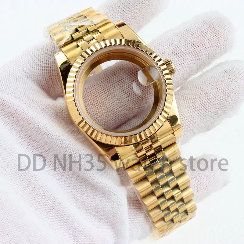 36mm/39mm NH35 Watch Case Sapphire Glass 20mm Solid 316L Stainless Steel Bracelet for Datejust NH35 NH36 Movement 28.5mm Dial - Image 21