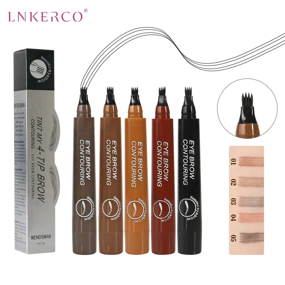 Lnkerco 4 Pontos Sobrancelha Caneta Longa Dura o L quido Sobrancelha
