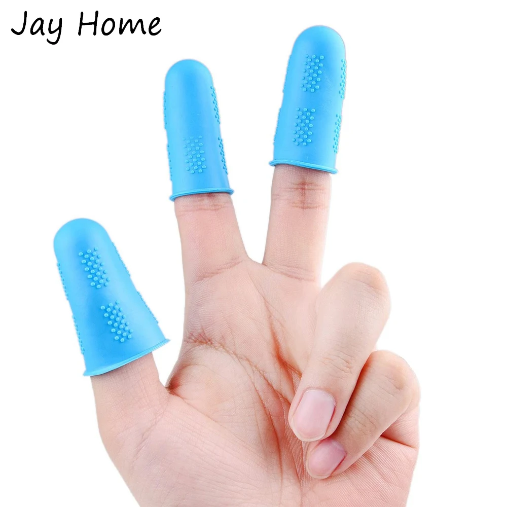 2 dedales, dedales de silicona grandes, puntas de dedos de goma,  protectores de dedos, fundas para coser a mano para trabajar a mano,  accesorios de