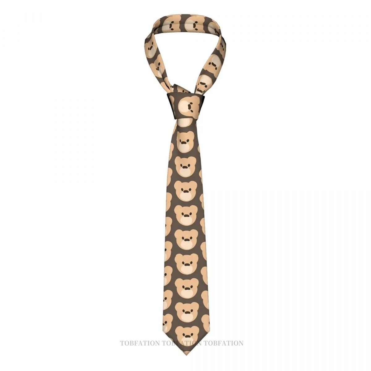 

Face Teddy Bear Classic Men's Printed Polyester 8cm Width Necktie Cosplay Party Accessory