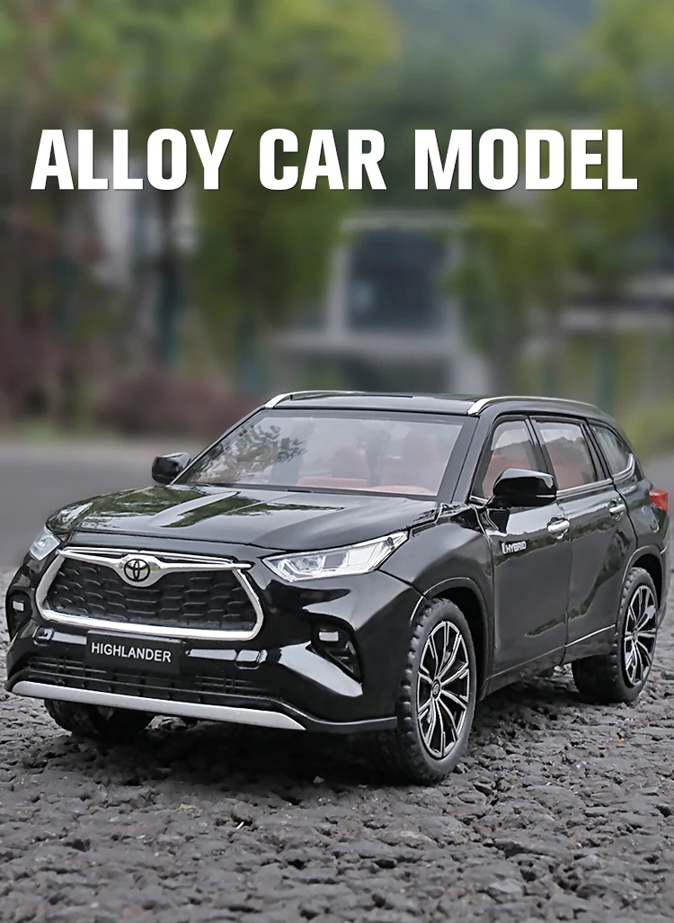 Toyota Highlander SUV 2023 1:24 Ölçekli Model Araba